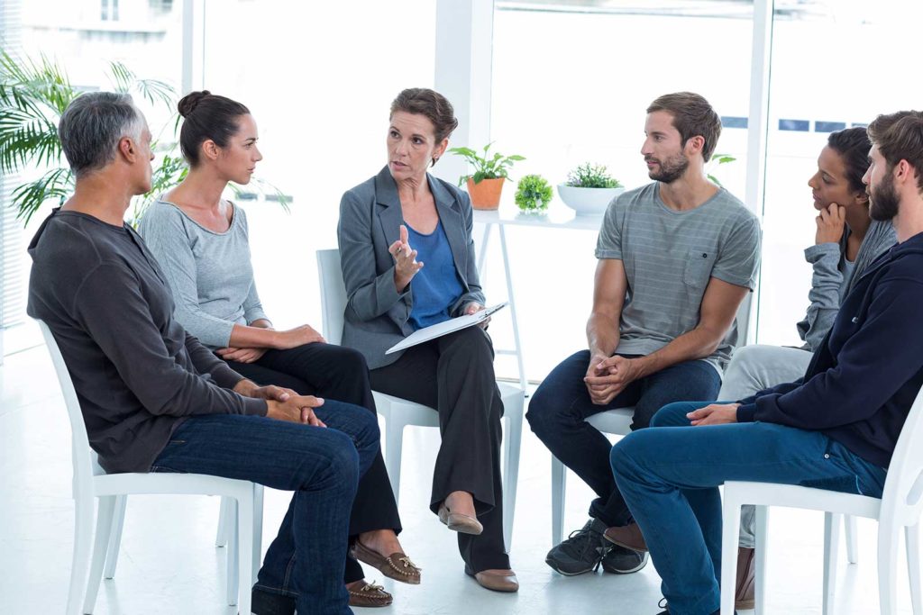 Personas en talleres de terapia grupal